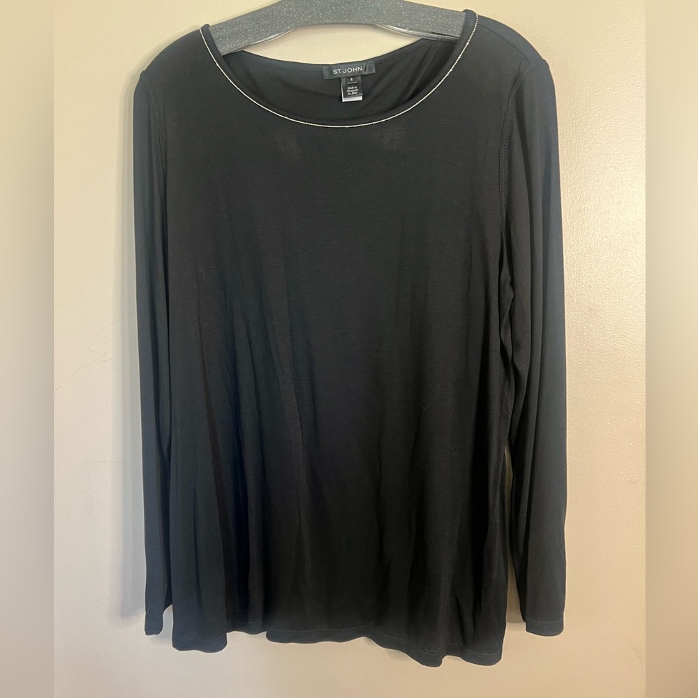 St. John S Black Long Sleeve T-Shirt EUC